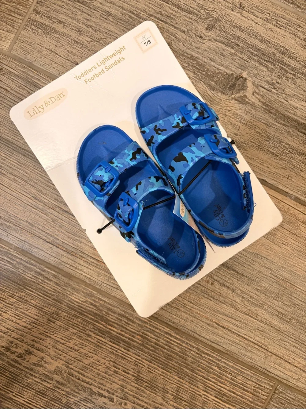 NEW!!! Blue Camo Kids Sandals
